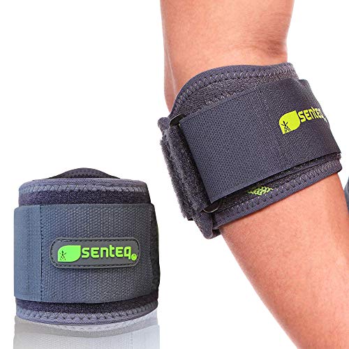 SENTEQ Tennis Elbow Brace for Tendonitis and Tennis Elbow for Men and Women Golfers Forearm Pain Relief Strap Braces Neoprene Wraps