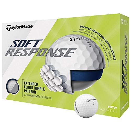 TaylorMade Soft Response Golf Ball, White, Dozen , Large