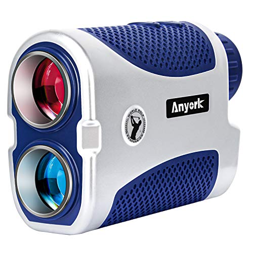 Anyork Golf Rangefinder 1500yards, 6X Laser Range Finder with Slope On/Off ,Flag-Lock Tech with Vibration , Continuous Scan Support-with Battery