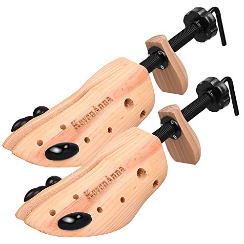 KevenAnna Pair of Premium Professional 2-way Wooden Shoe Trees, Wooden Shoe Stretcher for Men or Women (Large)