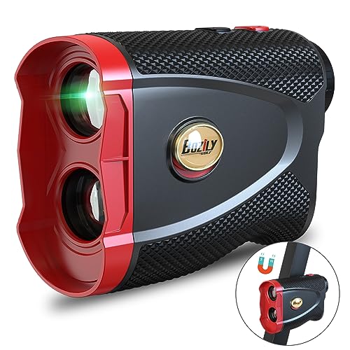 Golf Rangefinder, Magnetic Mount Laser Range Finder with Rechargeable Battery & Type-C Cable, 6X Magnification & Flag-Lock Highly Accurate Tournament Legal Hunting Rangefinder with Slope