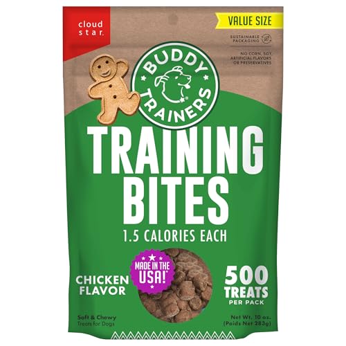 Buddy Biscuits Trainers 10 oz. Pouch of Training Bites Soft & Chewy Dog Treats Made with Chicken Flavor