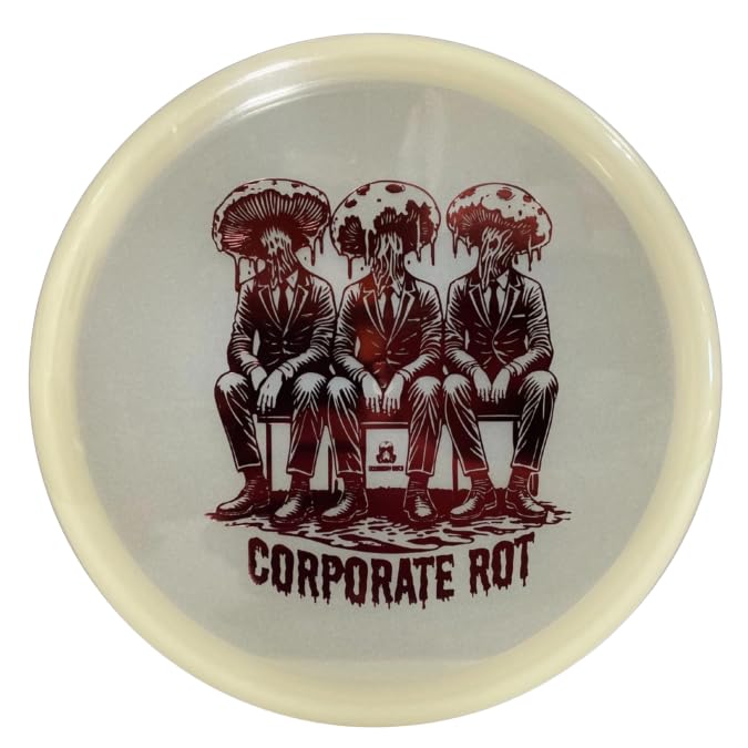 Rot Disc Golf Putter | Rounded Rim with Bead | Glow-in-The-Dark Plastic for Throwing and Putting