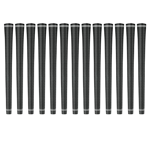 Karma Revolution Black Standard Golf Grips (13 Pack), No Alignment Necessary, Easy Installation, All-Weather Performance