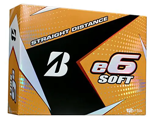BRIDGESTONE GOLF e6 SOFT Golf Balls, White, Soft (Dozen Golf Balls)