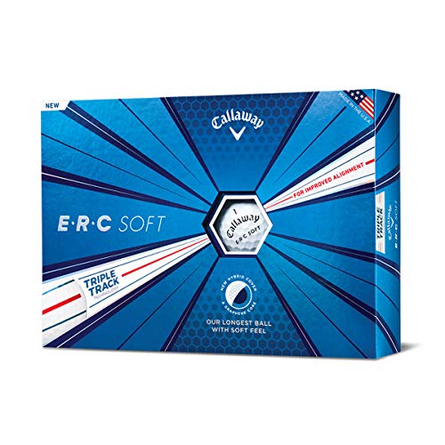 Callaway Golf ERC Soft Triple Track 12 Golf Balls, (One Dozen), White, Prior Generation