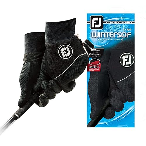 FootJoy WinterSof Golf Gloves (1 Pair) (Black, ML)