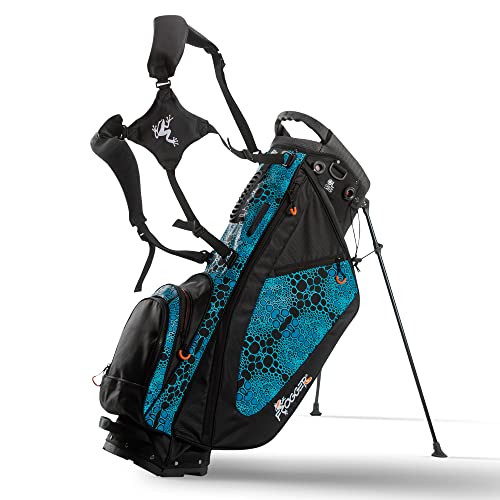 Frogger Function Golf Bag for Men and Women with Stand | Ultra Lightweight Golf Club Bags with 7 Spacious Pockets, 2 Integrated Latch-it Receivers and Ergonomic Dual Shoulder Straps