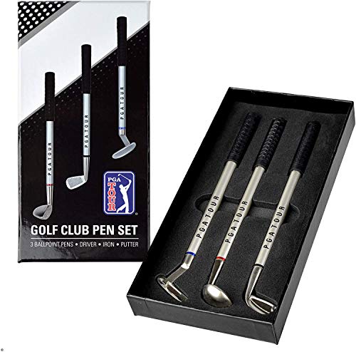 PGA Tour 3 Piece Golf Pen Gift Set,silver