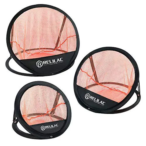 RELILAC Pop Up Golf Chipping Practice Net Set - Indoor/Outdoor Golfing Target Accessories for Golf Practice - Improve Your Short Game - Great Gifts for Men, Dad, Mom, Husband, Women, Kid, Golfers