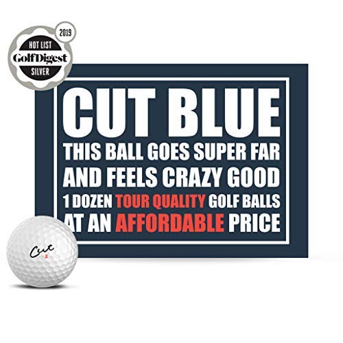 Cut Blue Golf Balls, 4 Piece Urethane (One Dozen)