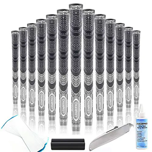 CHAMPKEY Premium Hybrid Golf Grips - 13 Pack All Weather Performance - Choose Between Full Kits and 13 Grips