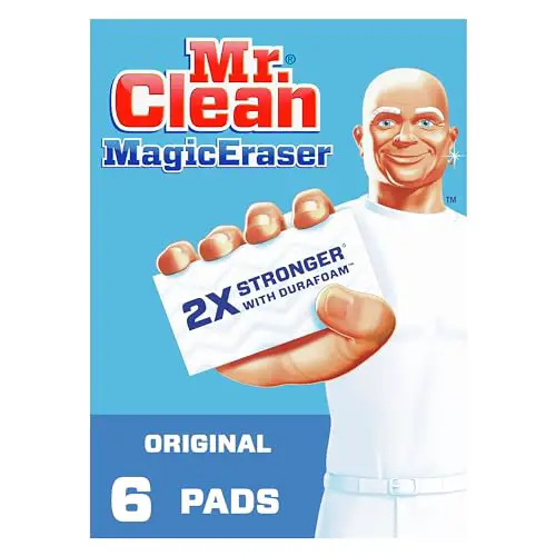 Mr. Clean Magic Eraser Original Cleaning Pads with Durafoam, White, 6 Count