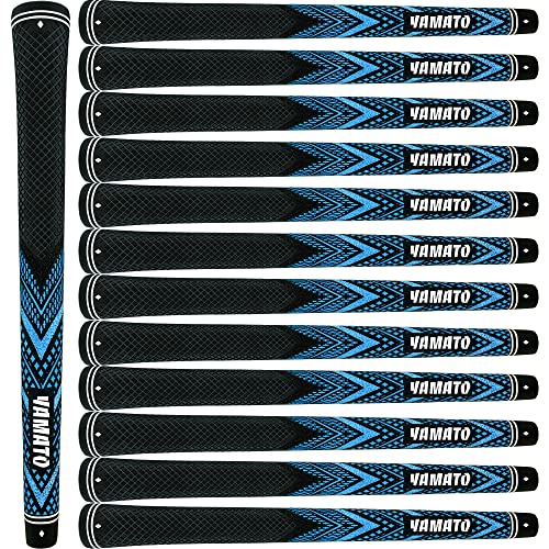 Yamato Innovative Golf Grips 13 Pack |Standard/Medium Size Golf Club Grips, All-Weather Firm Control And High Performance Grips Provides Superior Comfort And Responsiveness,4 colors Available (Midsize, Blue)