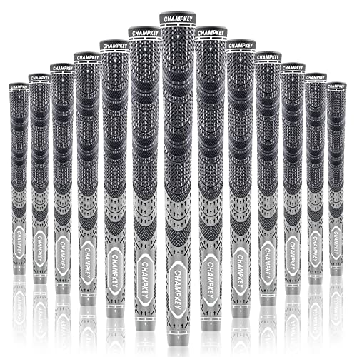 CHAMPKEY Premium Hybrid Golf Grips 13 Pack - All Weather Performance Golf Club Grips - Choose Between 13 Grips with Full Kits and 13 Grips