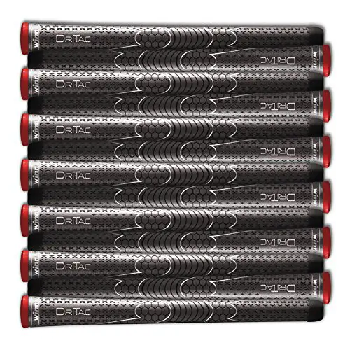 Winn Dri-Tac Standard Size Golf Grips - Set of 9, Dark Gray