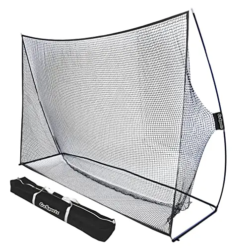 GoSports 10 ft x 7 ft Golf Practice Hitting Net - Personal Driving Range for Indoor or Outdoor Use